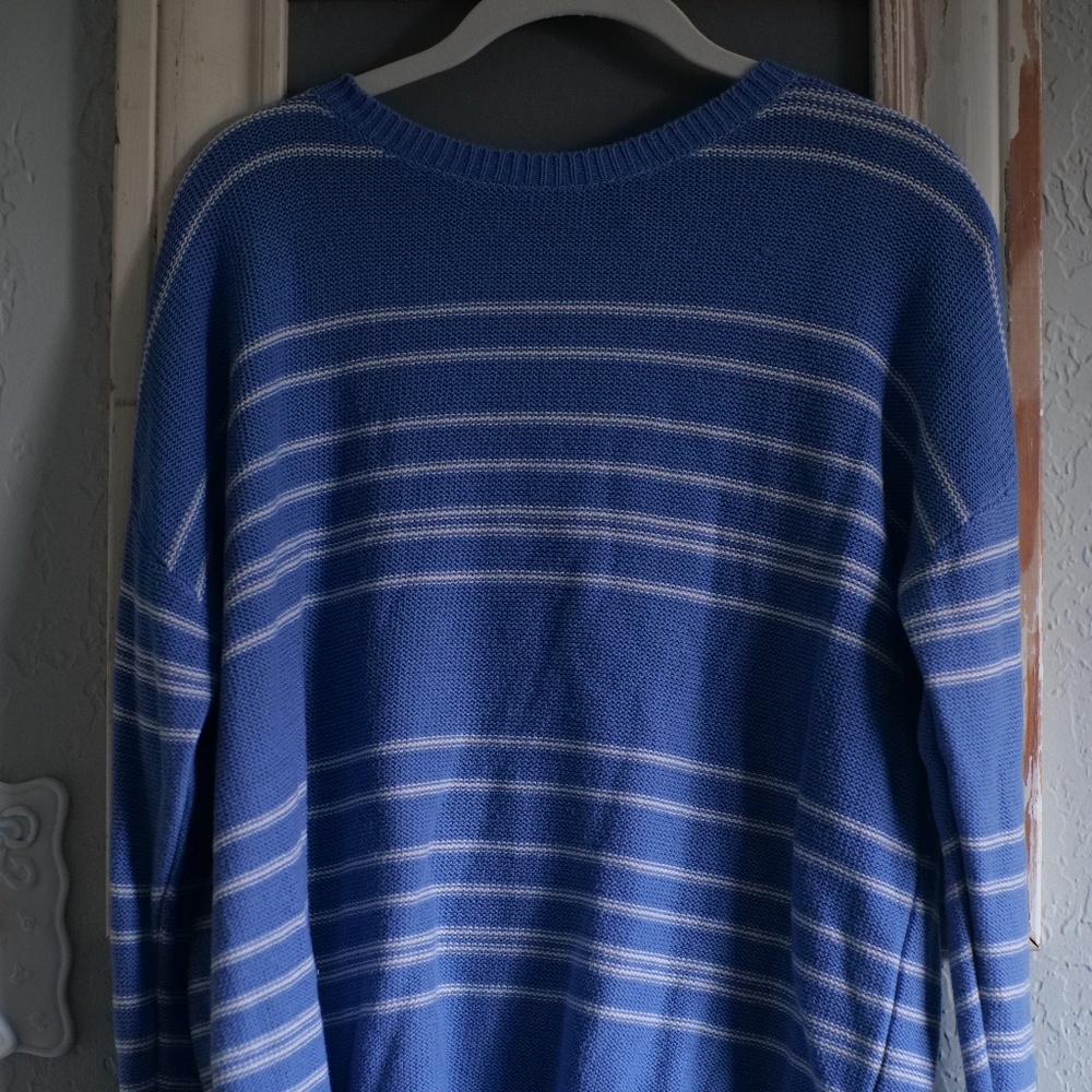 F21 Blue Crew Sweater
